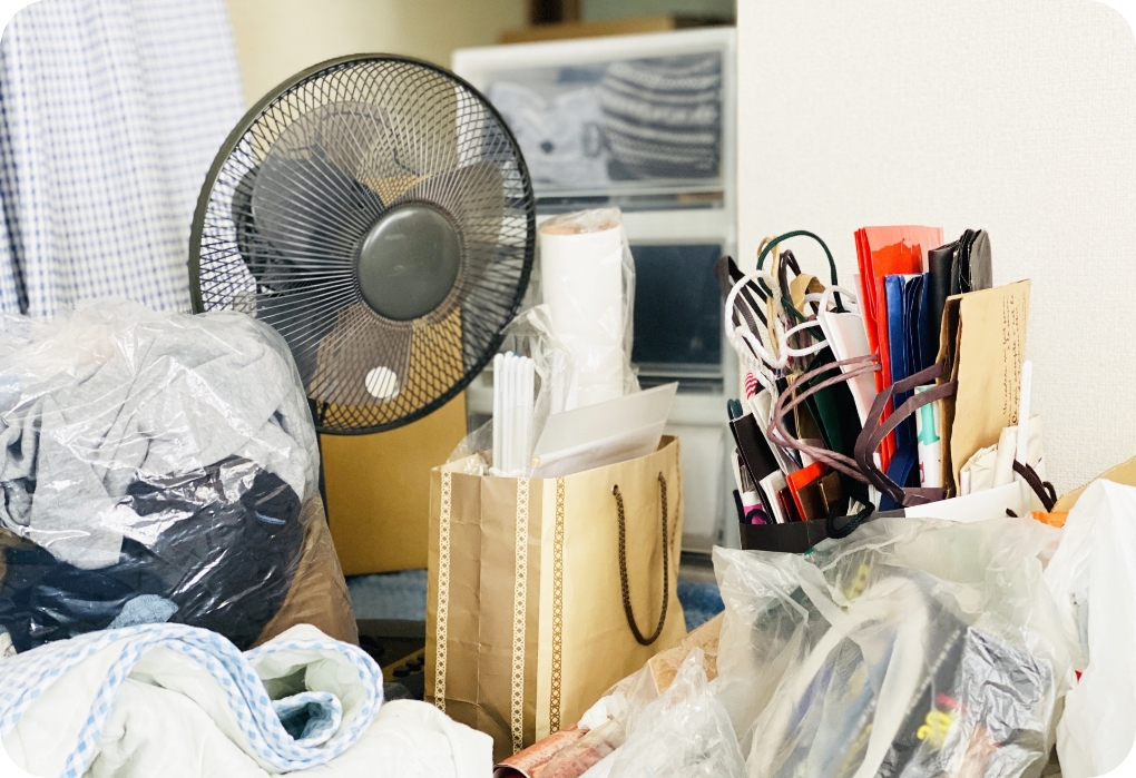 整理された不用品